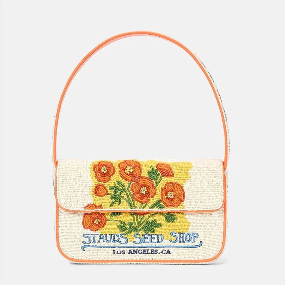 STAUD Tommy California Poppy Beaded Bag - Picture 2 of 9